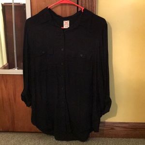 Black button down blouse
